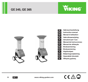 Bruksanvisning Viking GE 365 Kompostkvarn