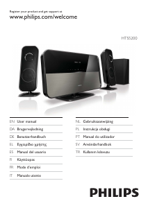 Manual Philips HTS5200 Sistemas de cinema em casa