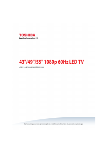 Handleiding Toshiba 49L310U LED televisie