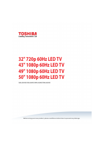 Manual Toshiba 50L420U LED Television