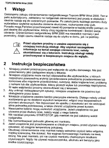 Instrukcja Topcom BPM 2000 Ciśnieniomierz