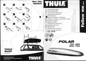 Manuál Thule Polar 700 Střešní boxy