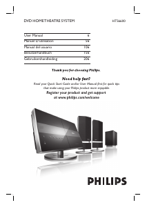 Manual Philips HTS6600 Home Theater System