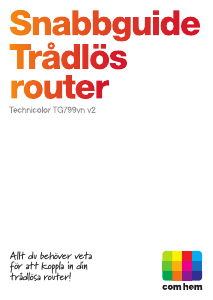 Bruksanvisning Technicolor TG799vn v2 (Com Hem) Router