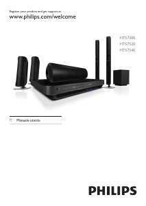 Manuale Philips HTS7500 Sistema home theater