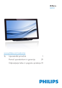 Priročnik Philips S221C3AFD LCD-zaslon