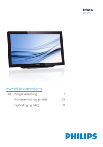 Brugsanvisning Philips S221C3AFD LCD-skærm