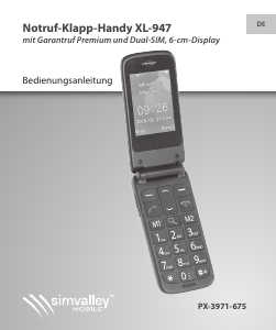 Bedienungsanleitung Simvalley XL-947 Handy