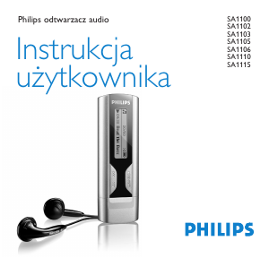 Instrukcja Philips SA1100 Odtwarzacz Mp3