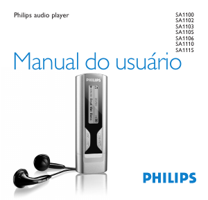 Manual Philips SA1100 Leitor Mp3