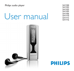 Manual Philips SA1100 Mp3 Player