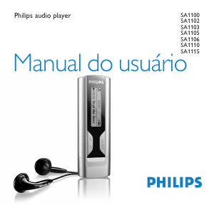 Manual Philips SA1110 Leitor Mp3