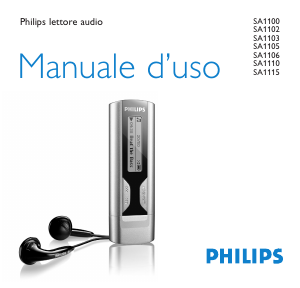 Manuale Philips SA1115 Lettore Mp3