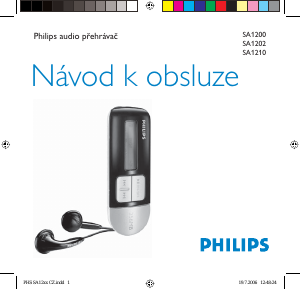 Manuál Philips SA1200 Přehrávač MP3