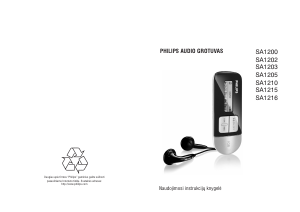 Vadovas Philips SA1200 MP3 leistuvas