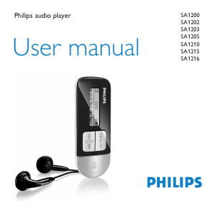 Manual Philips SA1200 Mp3 Player