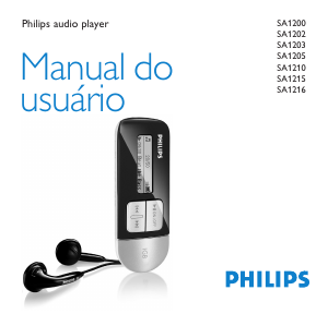 Manual Philips SA1210 Leitor Mp3