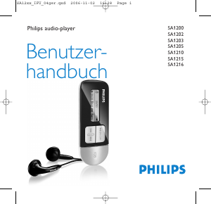 Bedienungsanleitung Philips SA1210 Mp3 player