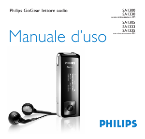 Manuale Philips SA1300 GoGear Lettore Mp3