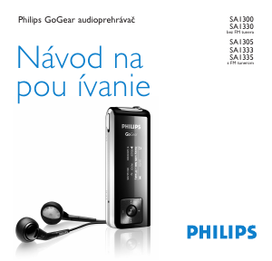 Návod Philips SA1300 GoGear Mp3 prehrávač