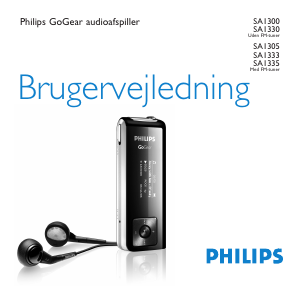 Brugsanvisning Philips SA1300 GoGear Mp3 afspiller