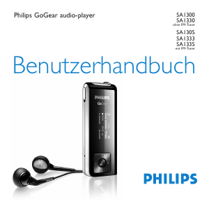 Bedienungsanleitung Philips SA1300 GoGear Mp3 player