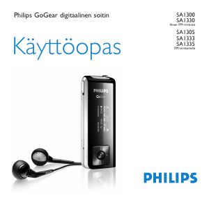 Käyttöohje Philips SA1300 GoGear MP3-soitin