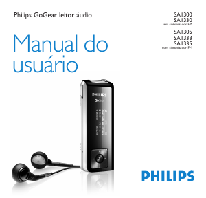 Manual Philips SA1330 GoGear Leitor Mp3