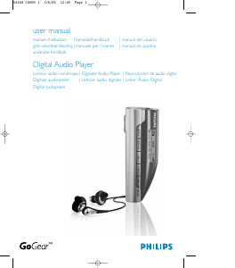 Manual de uso Philips SA164 GoGear Reproductor de Mp3