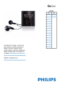 Manuál Philips SA1922 GoGear Přehrávač MP3