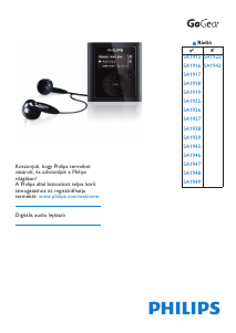 Használati útmutató Philips SA1922 GoGear MP3-lejátszó