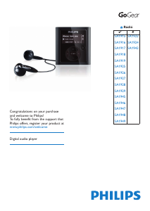 Használati útmutató Philips SA1924 GoGear MP3-lejátszó