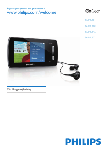 Brugsanvisning Philips SA1MUS08K GoGear Mp3 afspiller