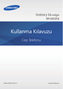 Kullanım kılavuzu Samsung SM-G925FQ Galaxy S6 Edge Cep telefonu