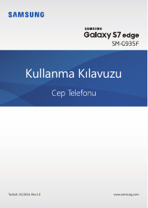 Kullanım kılavuzu Samsung SM-G935F Galaxy S7 Edge Cep telefonu