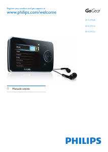 Manuale Philips SA1OPS08K GoGear Lettore Mp3