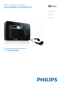 Bruksanvisning Philips SA1OPS08K GoGear Mp3 spelare