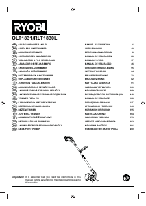 Návod Ryobi RLT1830Li Strunová kosačka