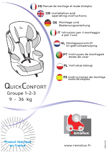 Manual de uso Renolux QuickConfort Asiento para bebé