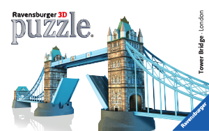 Aan het water Slordig teksten Handleiding Ravensburger Tower Bridge 3D Puzzel