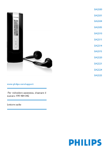 Manuale Philips SA2210 Lettore Mp3