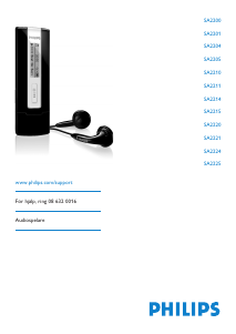 Bruksanvisning Philips SA2210 Mp3 spelare