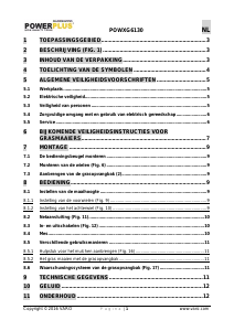 Handleiding Powerplus POWXG6130 Grasmaaier