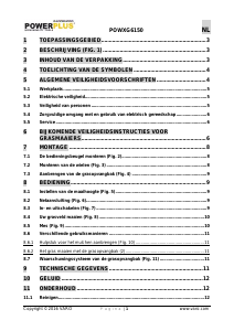 Handleiding Powerplus POWXG6150 Grasmaaier