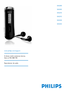 Manual de uso Philips SA2316 Reproductor de Mp3