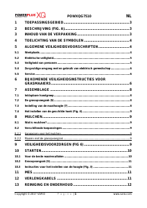 Handleiding Powerplus POWXQG7510 Grasmaaier