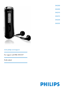 Manual Philips SA2320 Mp3 Player