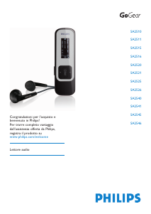 Manuale Philips SA2520 GoGear Lettore Mp3