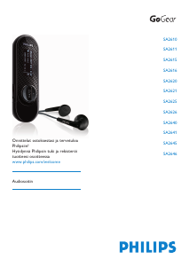 Käyttöohje Philips SA2620 GoGear MP3-soitin