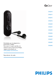 Manual de uso Philips SA2640 GoGear Reproductor de Mp3